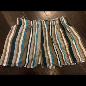 Striped lounge shorts